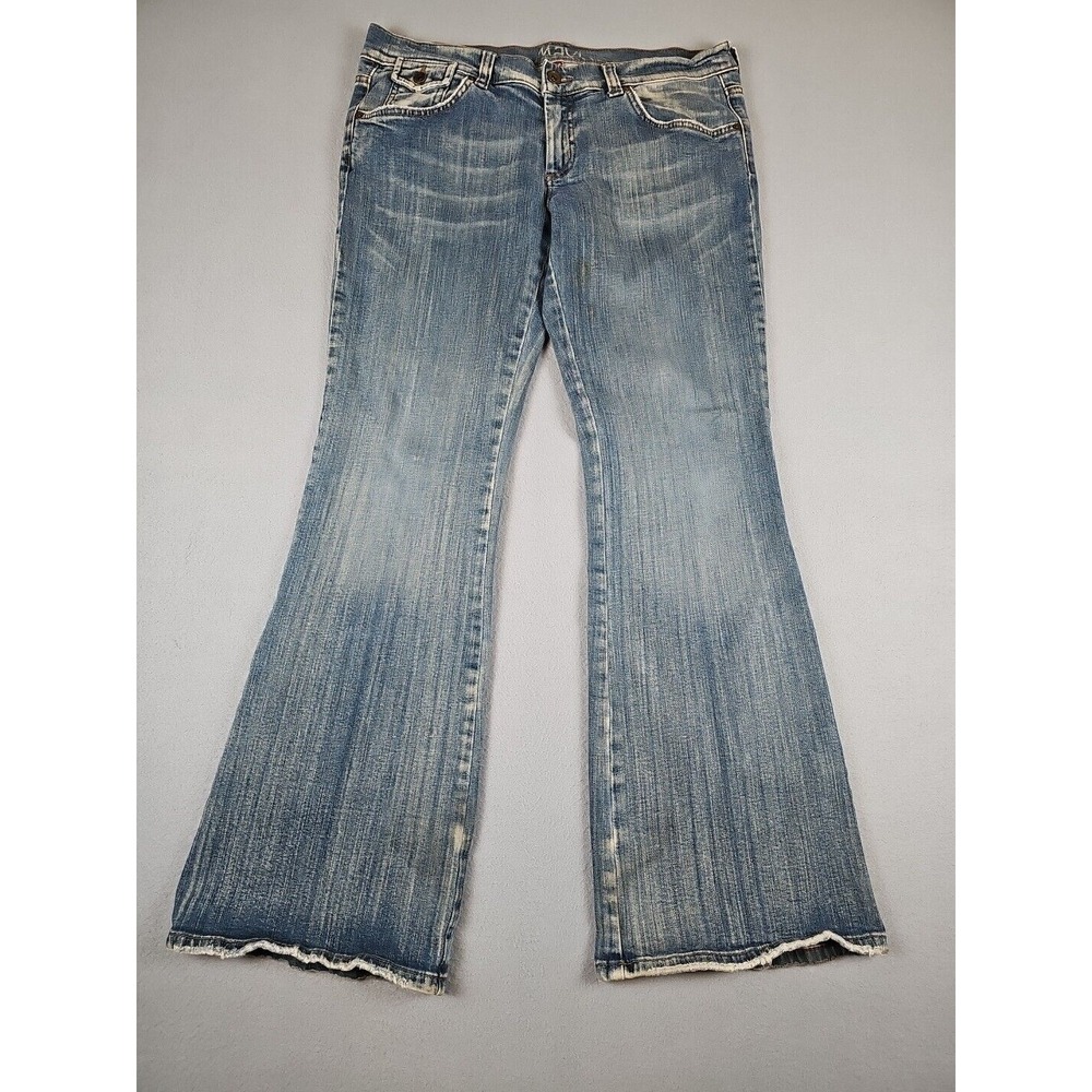 MAVI Women's Size 32 x 32 Flap Coin Pocket Pant Denim Blue Flared Jeans